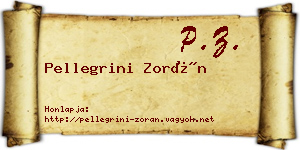 Pellegrini Zorán névjegykártya